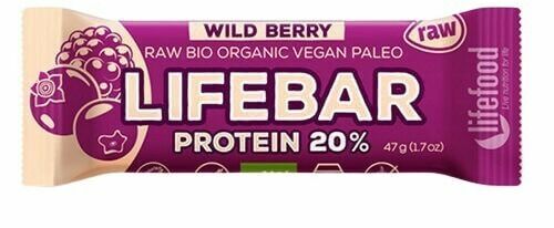 Lifefood LIFEBAR PROTEIN BIO RAW wild berry 47g porovnat ceny