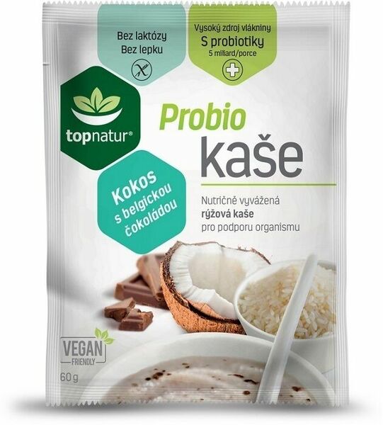Topnatur  Probio kaše kokos s belgickou čokoládou 60g porovnat ceny