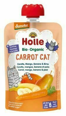 Holle Bio pyré - Carrot Cat- Mrkev, mango, banán a hruška 100g porovnat ceny
