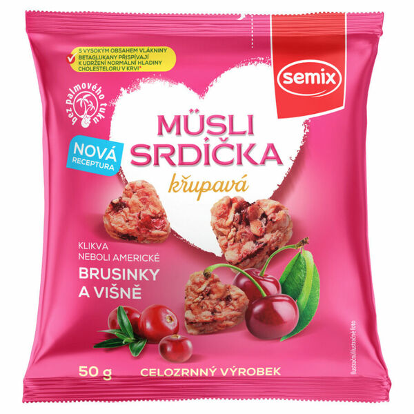 SEMIX Srdíčka s brusinkami a višněmi 50 g porovnat ceny
