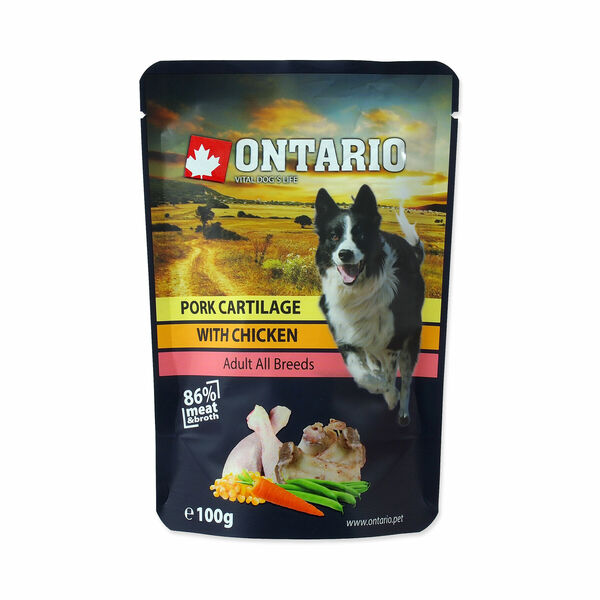 Ontario Vepřová chrupavka s kuřecím ve vývaru kapsička 100 g porovnat ceny
