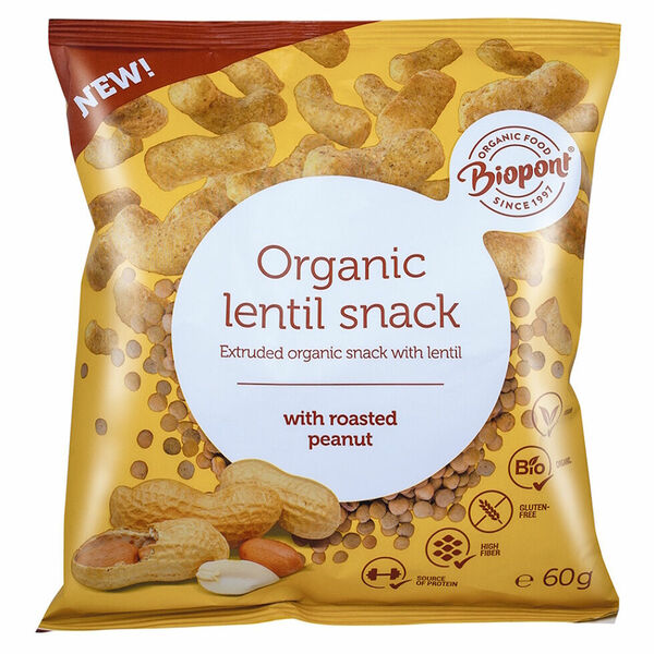 BIOPONT Čočkové křupky s arašídy BIO 60 g porovnat ceny