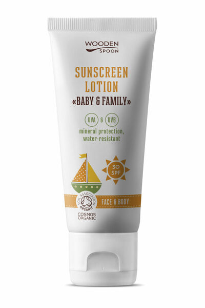 Woodenspoon Opalovací tělové mléko Baby & Family SPF 30, 100 ml porovnat ceny