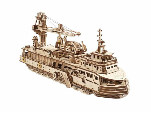 Ugears  3D dřevěné mechanické puzzle Výzkumný parník porovnat ceny