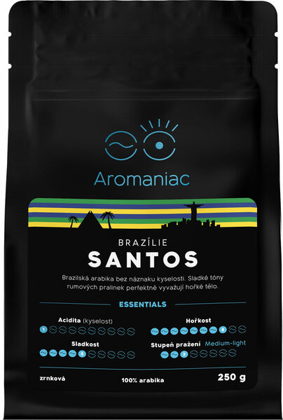 Aromaniac Brazílie Santos, zrnková 250 g porovnat ceny