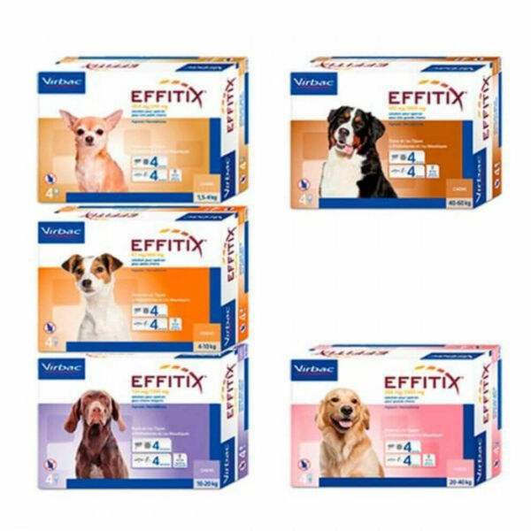 VIRBAC Effitix Spot-on pro psy S (4-10 kg) 4 pipety porovnat ceny