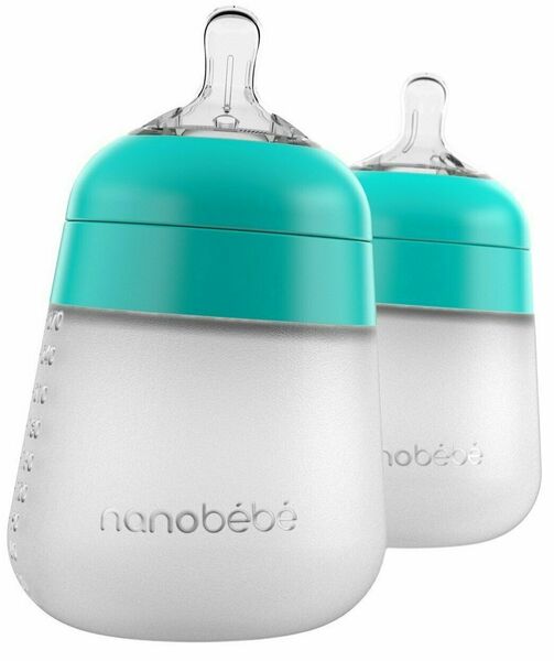 Nanobébé silikonová dětská Flexy - tyrkysová 2x270ml 2 ks porovnat ceny