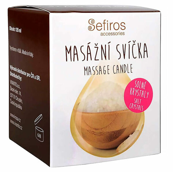 SEFIROS Masážní svíčka Solné krystaly 120 ml porovnat ceny