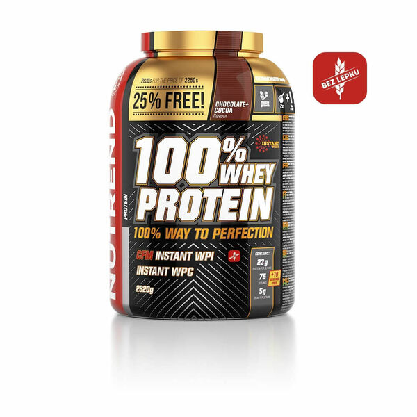 NUTREND 100% Whey Protein čokoláda+kakao 2250 g porovnat ceny