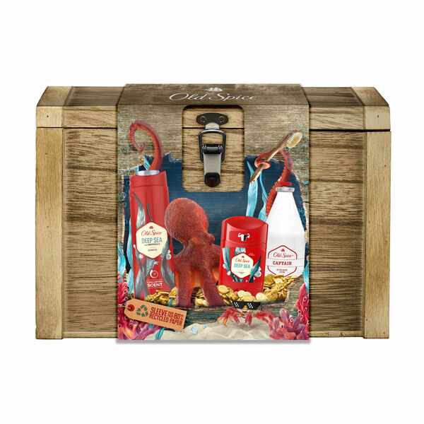 II. jakost Old Spice Treasure Chest Dárková sada v dřevěné truhlici pro muže 3 ks porovnat ceny