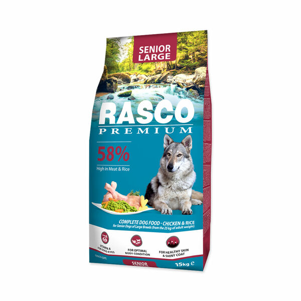 Rasco Premium Senior Large Kuře s rýží granule 15 kg porovnat ceny