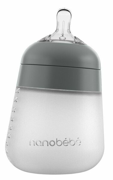 Nanobébé silikonová dětská Flexy - šedá 270ml 1 ks porovnat ceny