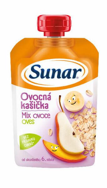 Sunar Ovocná kašička mix ovoce ovesné vločky od uk. 6. měsíce 120 g porovnat ceny