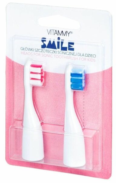 VITAMMY SMILE náhradní násady na dětské zubní kartáčky Smile růžová/modrá 2ks porovnat ceny