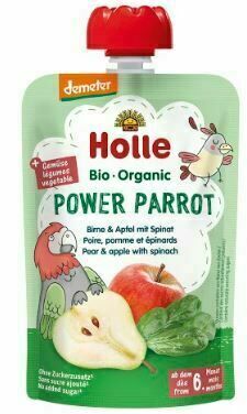 Holle Bio pyré- Power Parrot - Hruška s jablkem a špenátem 100g porovnat ceny