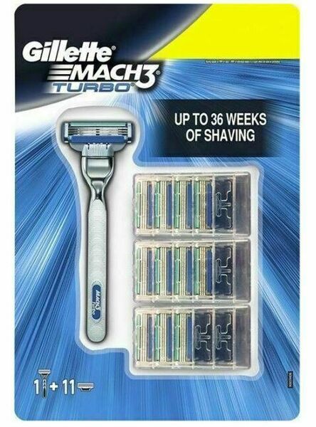 Gillette Mach3 Turbo strojek + 12 hlavice porovnat ceny