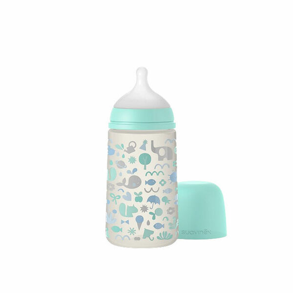 Suavinex kojenecká láhev Memories - Modrá - M - 270ml porovnat ceny