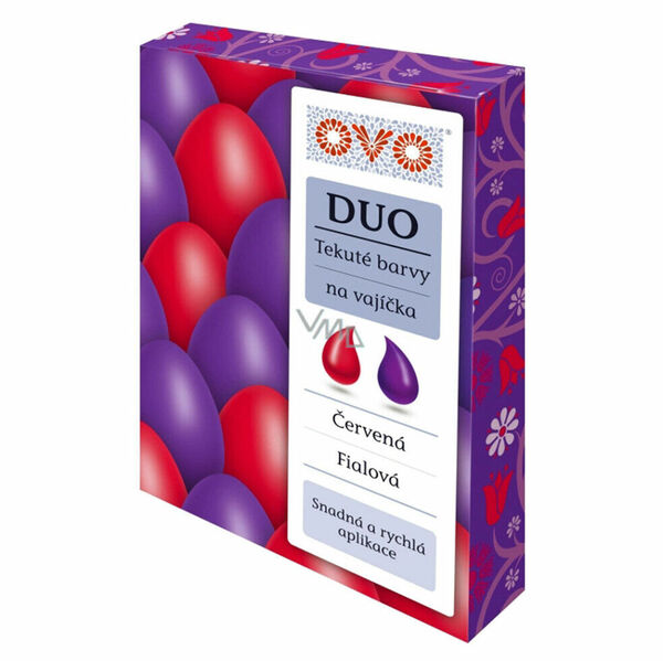 OVO Tekuté barvy DUO červená / fialová 2 x 20 ml porovnat ceny