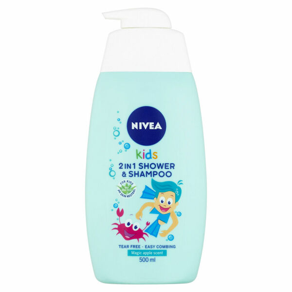 NIVEA Kids Dětský sprchový gel a šampon 2v1 s jablečnou vůní 500 ml porovnat ceny