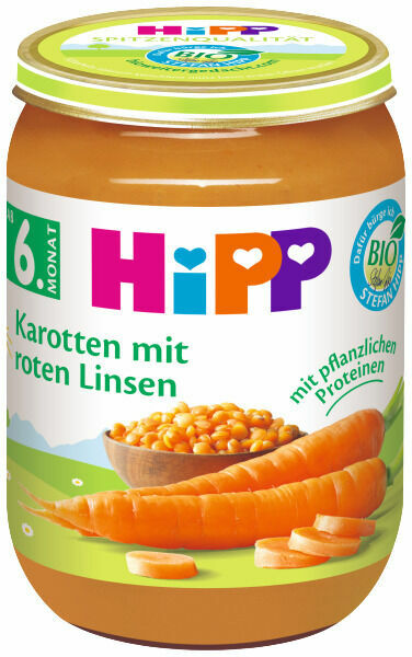 HiPP BIO mrkev s čočkou 190g porovnat ceny