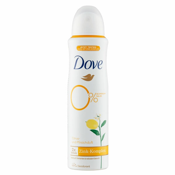 DOVE 0% ALU Citrus a Broskev deodorant sprej 150 ml porovnat ceny