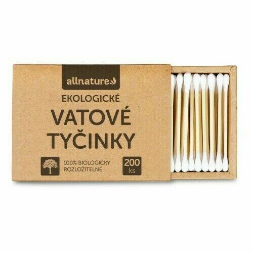 Allnature Ekologické vatové tyčinky 200ks porovnat ceny