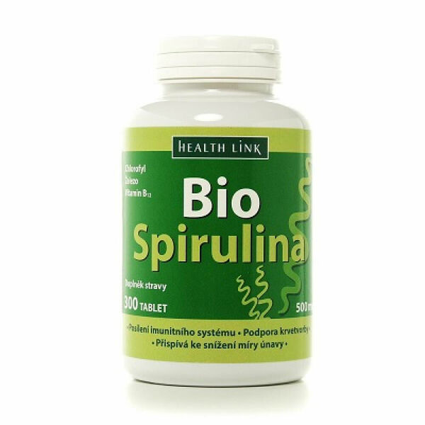 HEALTH LINK Spirulina 500 mg 300 tablet BIO porovnat ceny