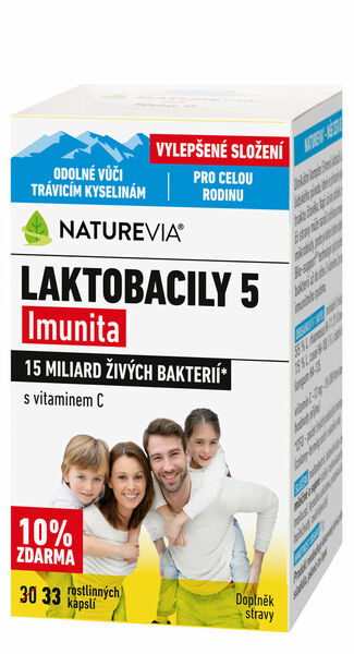 NatureVia II. jakost Swiss NatureVia Laktobacily 5 Imunita cps.33 33 kapslí porovnat ceny