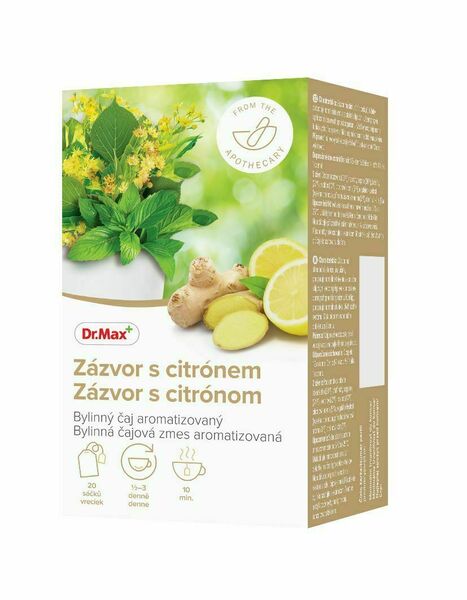 Dr.Max Zázvor s citrónem bylinný čaj 20x1,5 g porovnat ceny
