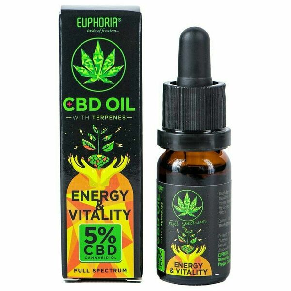 Euphoria konopný CBD olej 5% Terpene Energy & Vitality 10ml porovnat ceny