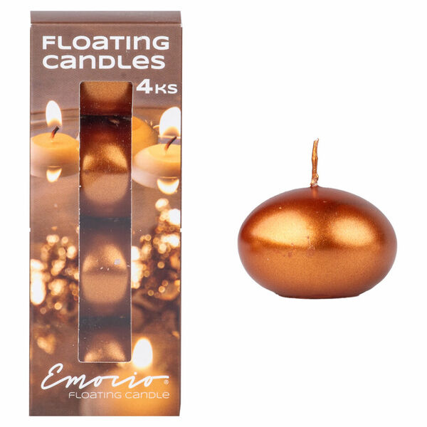 Z-TRADE Emocio Svíčky plovoucí Metal měď v krabičce 4 kusy porovnat ceny