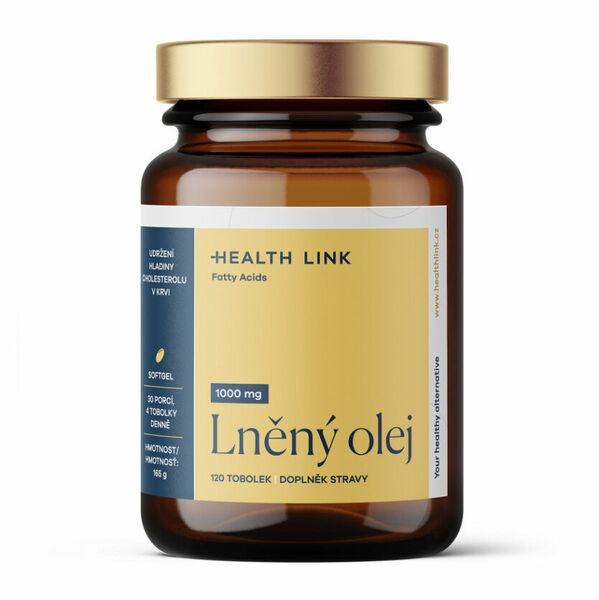 HEALTH LINK Lněný olej 1000 mg 120 tobolek porovnat ceny