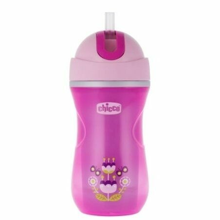 Chicco Termo lahev netekoucí s brčkem od 14m+ růžová/fialová 266 ml porovnat ceny