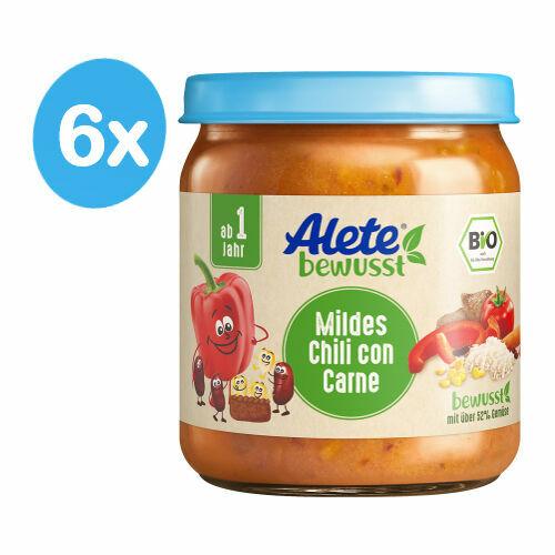 Alete BIO Příkrm zelenina s fazolemi, rýží a hovězím masem 12m+ 6x250 g porovnat ceny