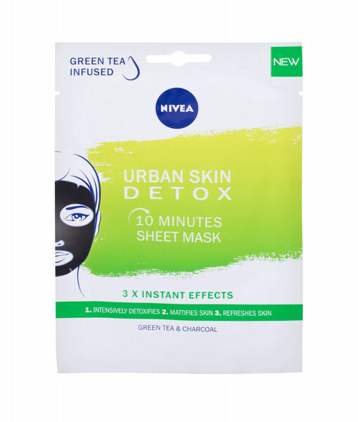NIVEA Urban skin detox 10 minutes sheet mask pleťová maska 1 kus porovnat ceny