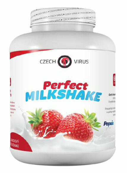 Czech Virus Perfect Milkshake jahodový milkshake 2000g porovnat ceny