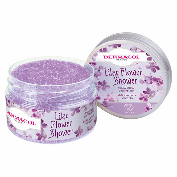 DERMACOL Flower Care tělový peeling šeřík 200 g porovnat ceny