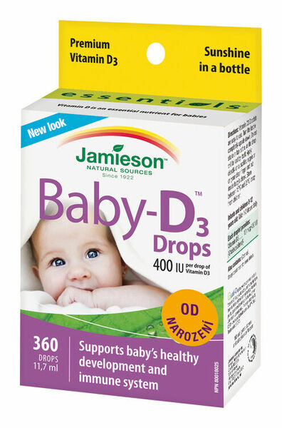Jamieson Baby-D3 Vitamín D3 400 IU kapky 11.7 ml porovnat ceny