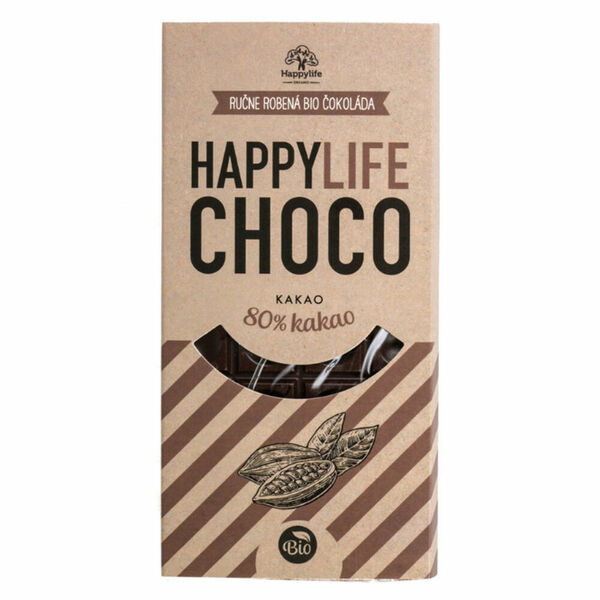 HAPPYLIFE Choco čokoláda 80% kakao 70 g BIO porovnat ceny