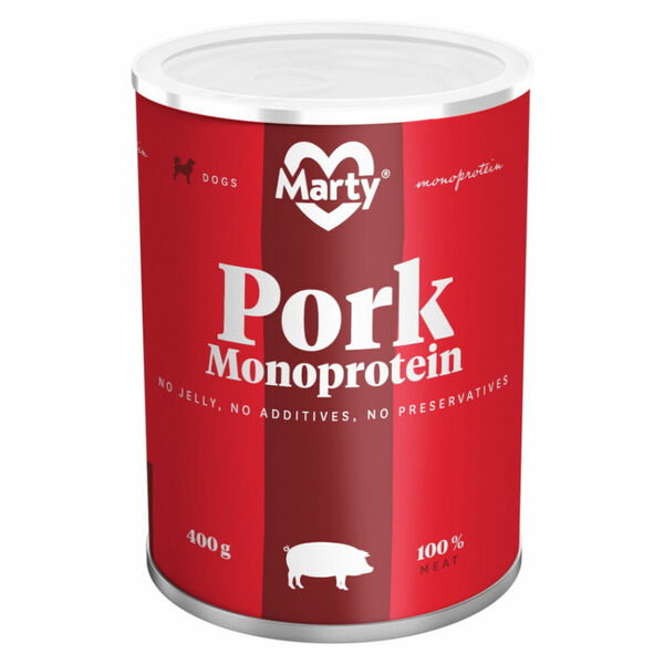 MARTY Konzerva pro psy Monoprotein vepřové 400 g porovnat ceny