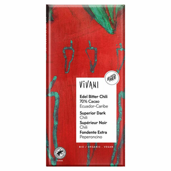 VIVANI Hořká čokoláda 70% s chilli BIO 100 g porovnat ceny