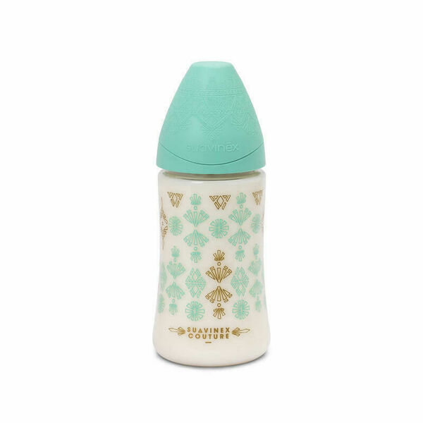 SUAVINEX Láhev PREMIUM COUTURE 2018 Silikon 270ml - Zelená porovnat ceny