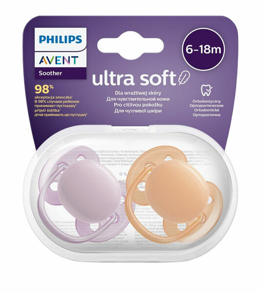 Philips Avent Šidítko Ultrasoft Premium neutral 6-18m dívka 2 ks porovnat ceny
