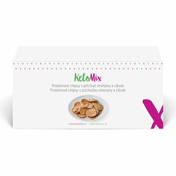 KETOMIX Proteinové chipsy s příchutí smetany a cibule 4 porce porovnat ceny