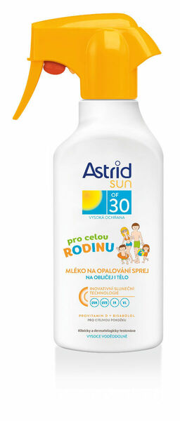 Astrid SUN Rodinné mléko na opalování OF 30 sprej 300 ml porovnat ceny