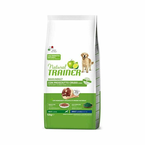 Natural Trainer Maxi prosciutto a rýže granule 12 kg porovnat ceny