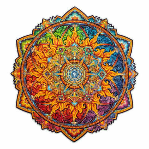 UNIDRAGON Dřevěné puzzle mandala nascent sun velikost M porovnat ceny
