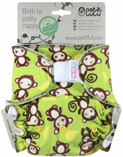 Petit Lulu Maxi noční plena Fluffy Organic suchý zip - Monkey Business porovnat ceny