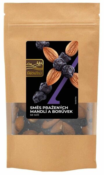 Farmland Směs pražených mandlí a borůvek se solí 150g porovnat ceny