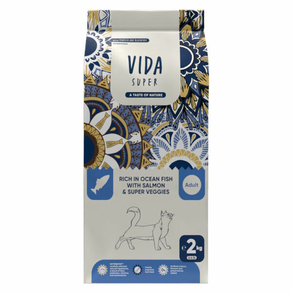 KRAFTIA Vida Super Adult Ocean Fish&Salmon Granule pro kočky 1 ks, Hmotnost balení: 2 kg porovnat ceny